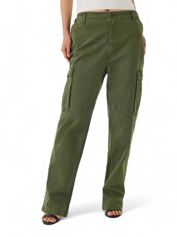 Women's Plus-Size Clothes Uniform Cargo Pant In Fatigue001