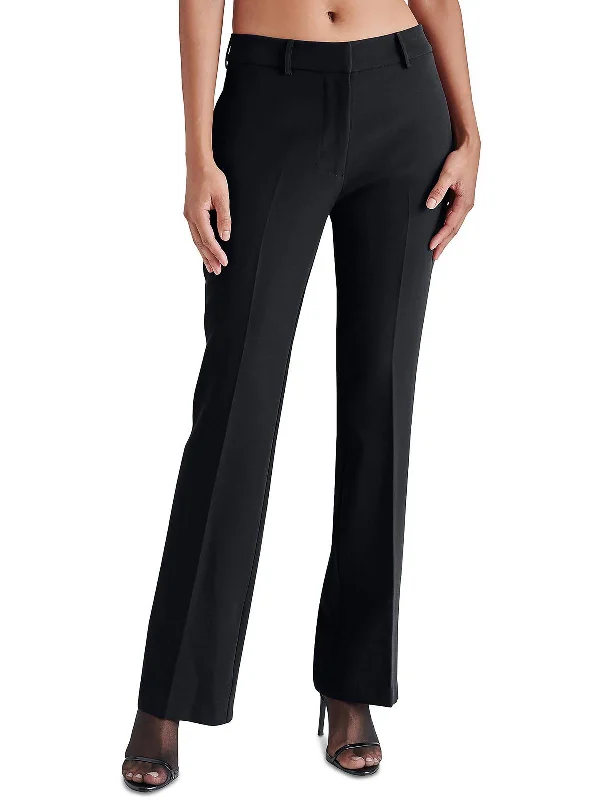 Women's Resort Apparel Womens Crepe Mid Rise Straight Leg Pants